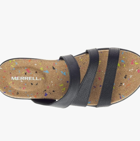 Merrell men's Napa Valley Slide Black Leather Size 7 - Picture 3 of 9